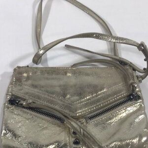 Botkier Women's Gold Distressed Metallic Small Crossbody Bag